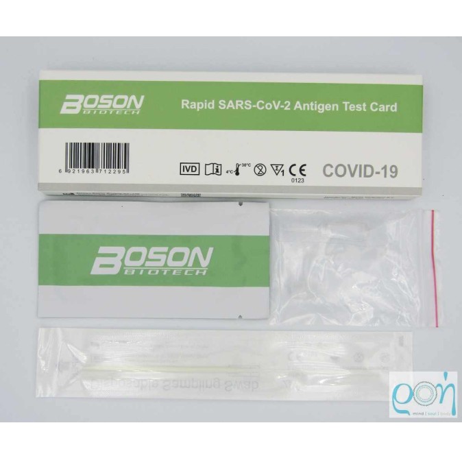 Boson Rapid SARS-CoV-2 Antigen Test, Αυτοδιαγνωστικό Τεστ Ταχείας Ανίχνευσης Αντιγόνου με Ρινικό Δείγμα, 1τμχ